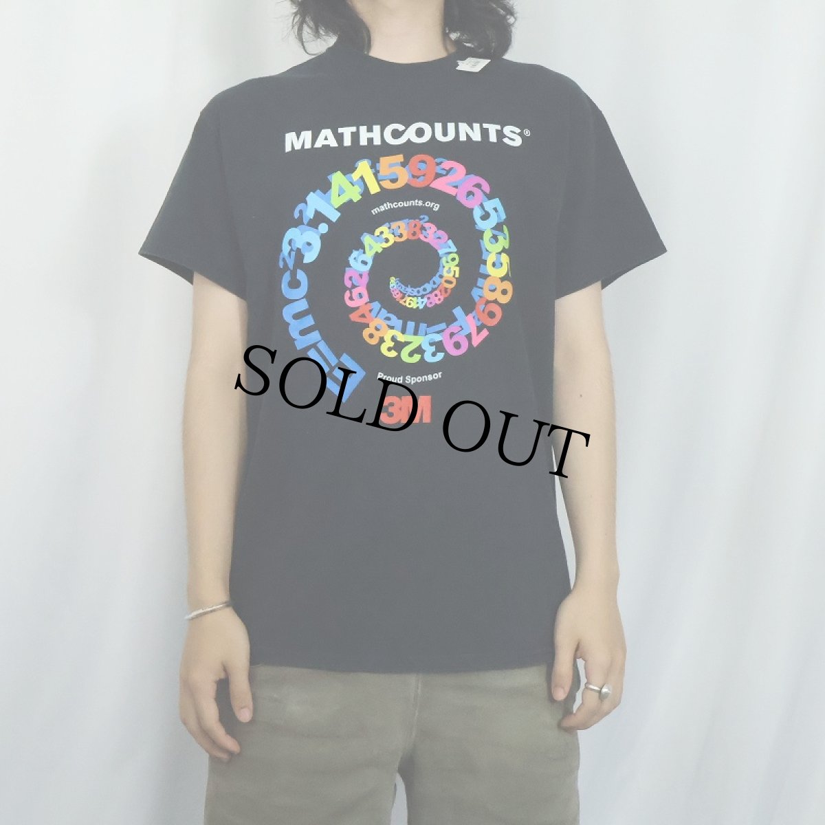 画像2: MATHCOUNTS 円周率プリントTシャツ BLACK M (2)
