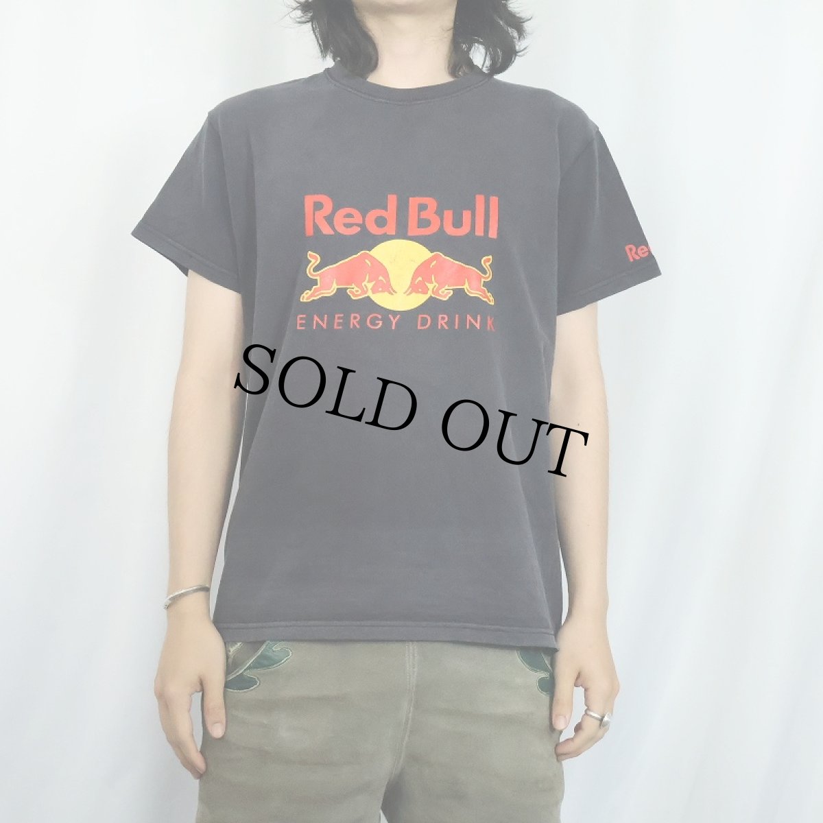画像2: Red Bull ロゴプリントTシャツ BLACK  M (2)