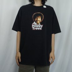 画像2: Bob Ross "Happy Trees" 画家 名言プリントTシャツ BLACK XL (2)