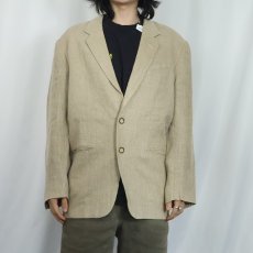 画像2: STRUCTURE ITALY製 リネンテーラードジャケット S (2)