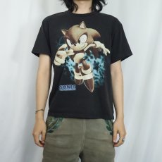 画像2: SONIC ゲームキャラクター プリントTシャツ BLACK XL (2)