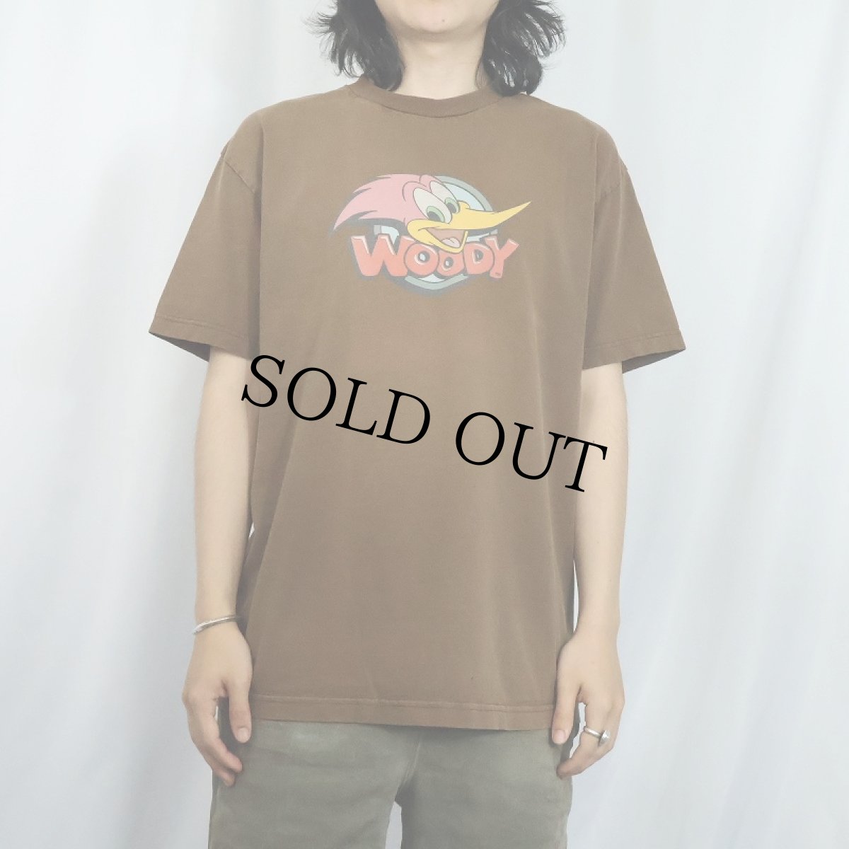 画像2: WOODY WOODPECKER キャラクタープリントTシャツ L (2)