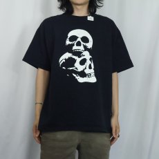 画像2: スカルプリントTシャツ BLACK (2)