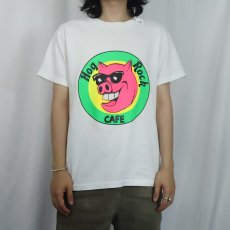 画像3: 90's Hog Rock CAFE USA製 バープリントTシャツ M (3)
