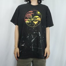 画像2: 90's CANADA製 風景柄 プリントTシャツ BLACK XL (2)