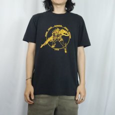 画像2: 80's USA製 "PENN STATE RANGER BERET TESTING" プリントTシャツ BLACK L (2)