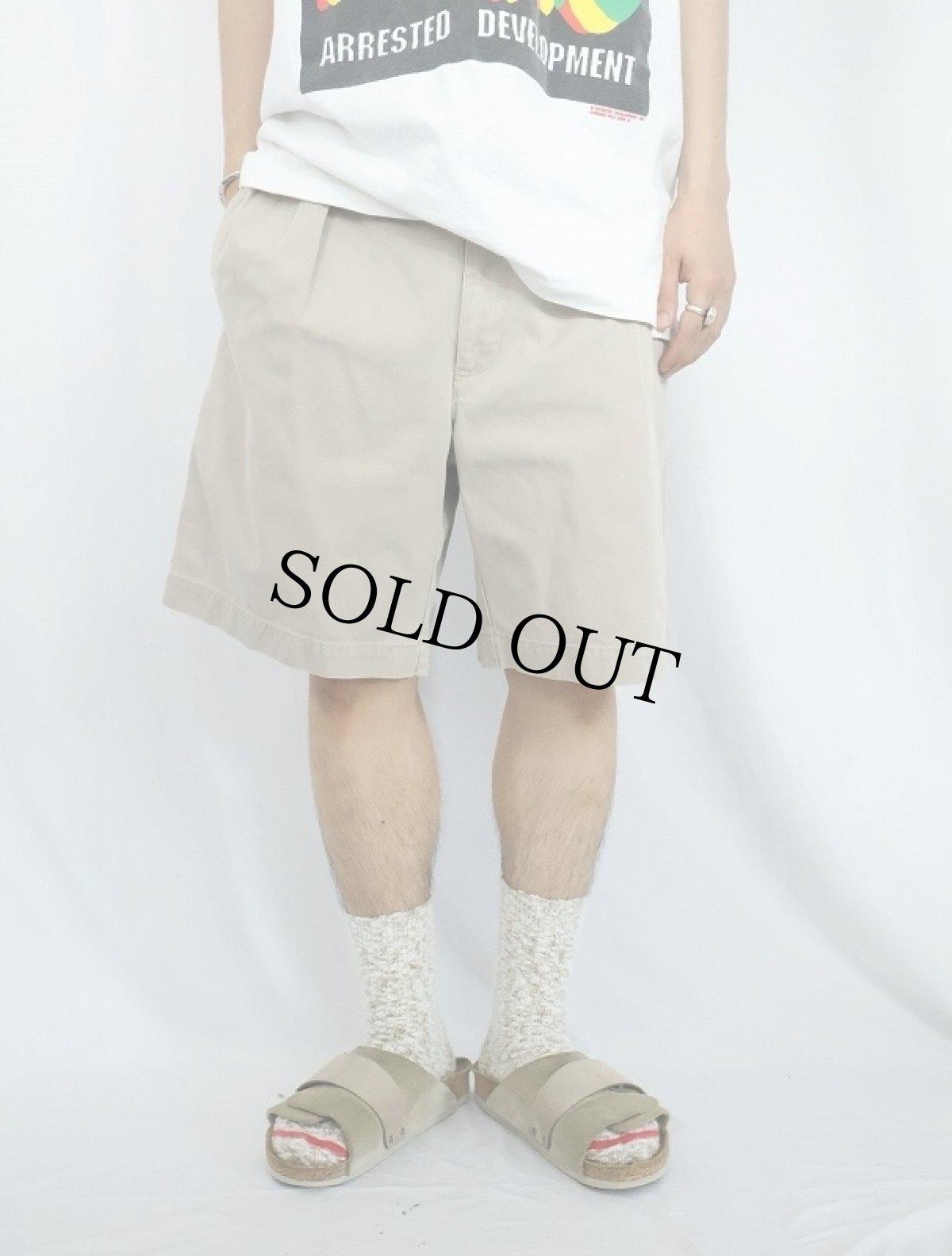 画像1: POLO Ralph Lauren "POLO CHINO" 2タック コットンチノショーツ W35 (1)