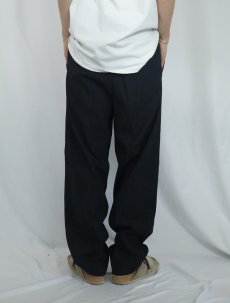 画像3: Peter Ford ストライプ柄 2タック ウールスラックス BLACK W33 (3)