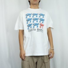 画像2: 90's USA製 "Edisto Beach" カニ イラストプリントTシャツ XL (2)