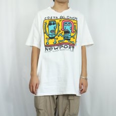 画像2: 90's BIG HED USA製 "COSTA deL CRAZies" アートプリントTシャツ XL (2)