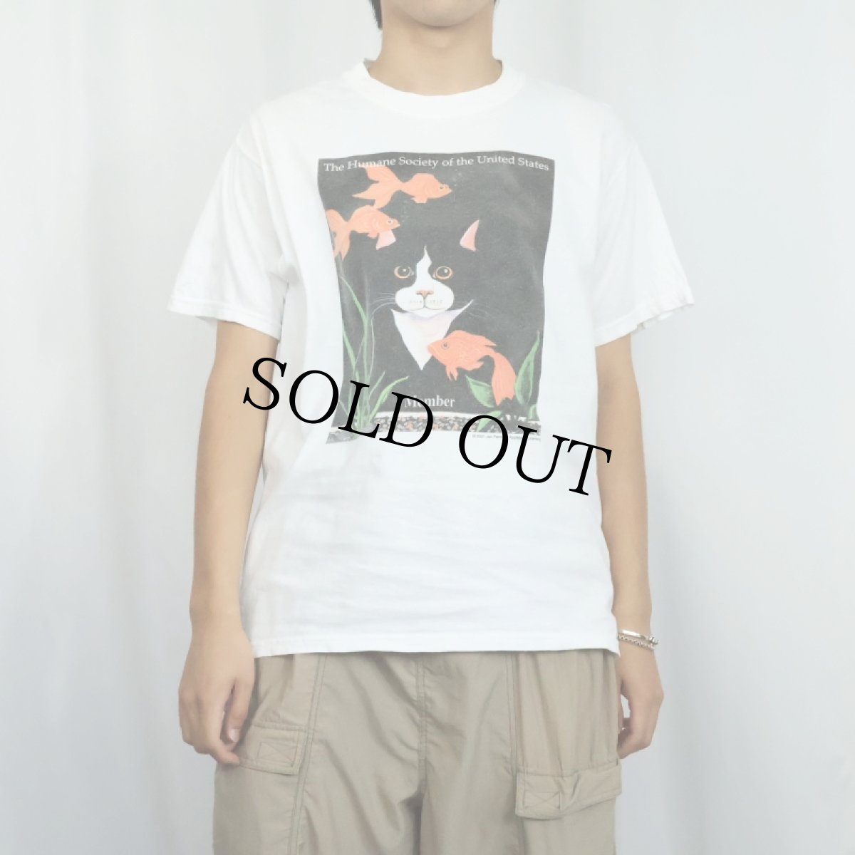 画像2: Jan Panico "Oscar Mesmerized" アートプリントTシャツ L (2)