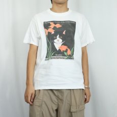 画像2: Jan Panico "Oscar Mesmerized" アートプリントTシャツ L (2)
