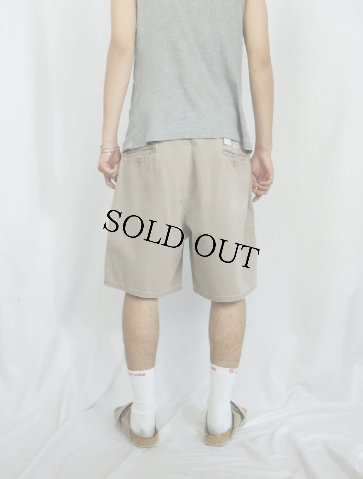 画像3: 90's POLO Ralph Lauren USA製 "POLO CHINO" 2タック チノショーツ W35 (3)