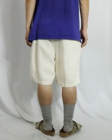 画像3: DANIEL CREMIEUX 2タック リネンショーツ W32 (3)