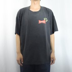 画像2: 90's STANLEY DESANTIS "Budweiser" USA製 ビールメーカー プリントTシャツ BLACK XL (2)