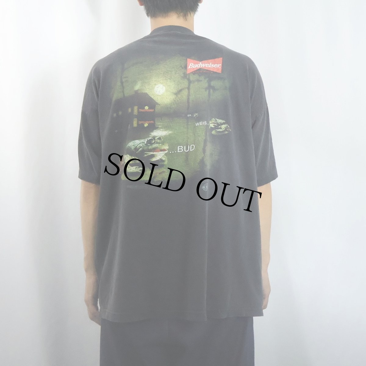 画像3: 90's STANLEY DESANTIS "Budweiser" USA製 ビールメーカー プリントTシャツ BLACK XL (3)