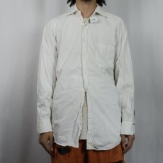 画像2: 40〜50's MODEL マチ付き コットンシャツ (2)