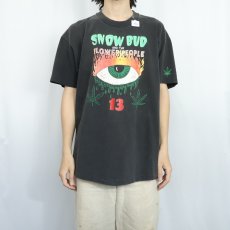 画像2: 90's Snow Bud and the Flower People USA製 ロックバンド プリントTシャツ BLACK XL (2)
