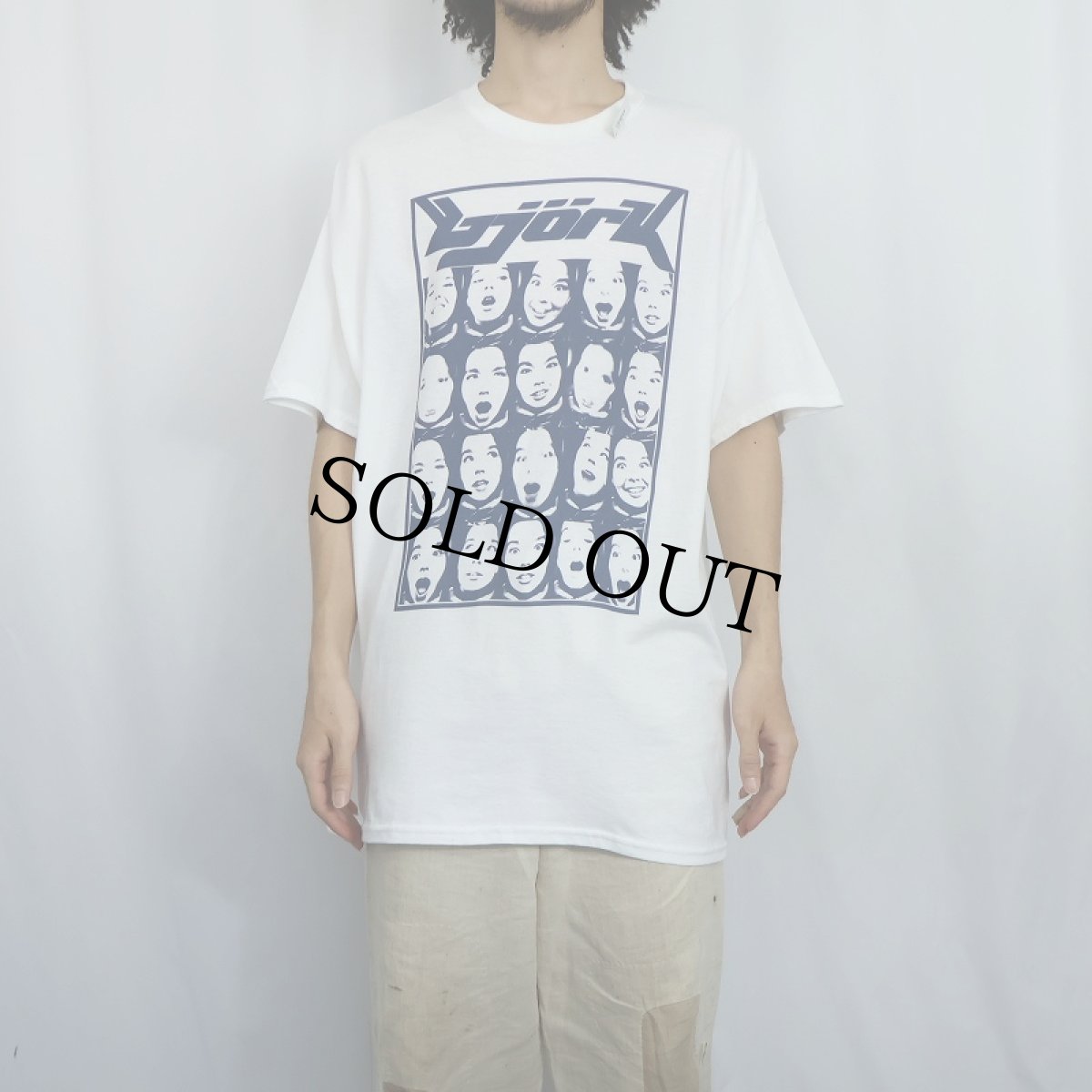 画像2: Bjork ミュージシャン プリントTシャツ XL (2)
