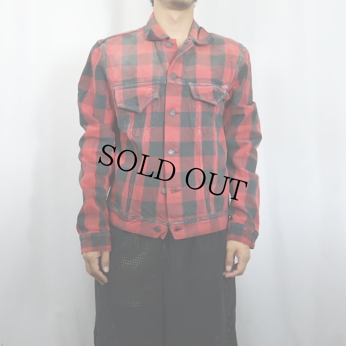 画像2: Ralph Lauren DENIM&SUPPLY バッファローチェック柄 デニムジャケット M (2)