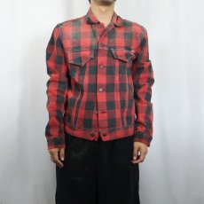 画像2: Ralph Lauren DENIM&SUPPLY バッファローチェック柄 デニムジャケット M (2)