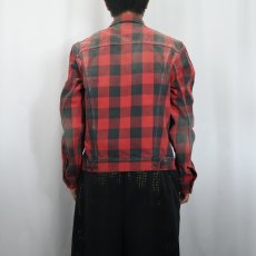 画像3: Ralph Lauren DENIM&SUPPLY バッファローチェック柄 デニムジャケット M (3)