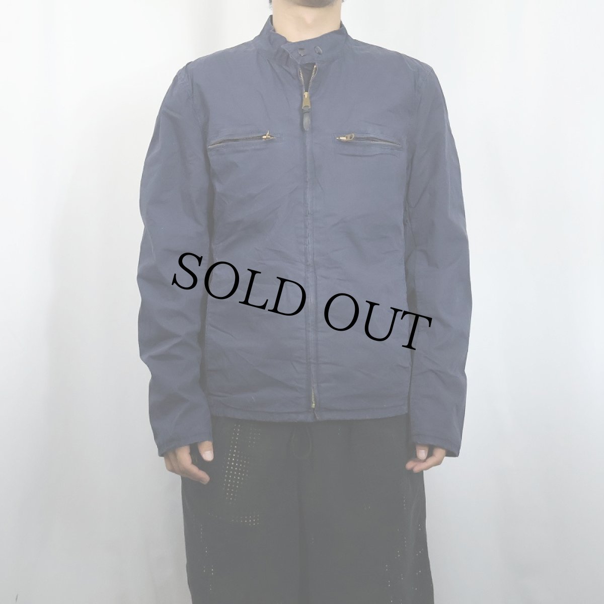 画像3: Ralph Lauren POLO JEANS CO. 星条旗パッチ付き コットン シングルライダースジャケット M (3)