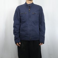 画像3: Ralph Lauren POLO JEANS CO. 星条旗パッチ付き コットン シングルライダースジャケット M (3)