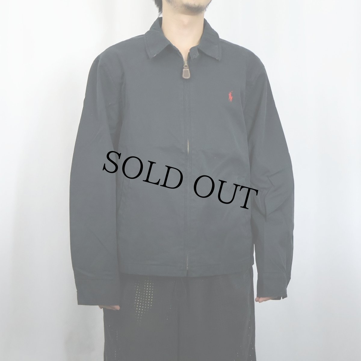 画像2: POLO Ralph Lauren ロゴ刺繍 コットンスイングトップ BLACK L (2)