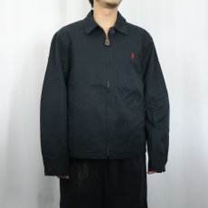 画像2: POLO Ralph Lauren ロゴ刺繍 コットンスイングトップ BLACK L (2)