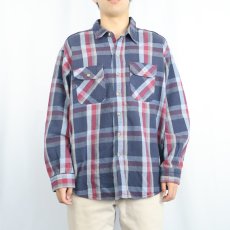 画像2: FIVE BROTHER チェック柄 ヘビーネルシャツ 2XL (2)