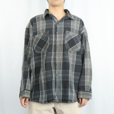 画像2: 90's St John's Bay チェック柄 ヘビーネルシャツ 2XL (2)