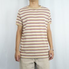 画像2: 90's Levi's CANADA製 マルチボーダー柄 リンガーTシャツ XL (2)