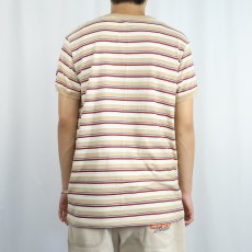 画像3: 90's Levi's CANADA製 マルチボーダー柄 リンガーTシャツ XL (3)