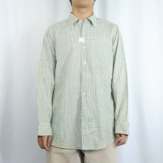 画像2: 50〜60's BRENT チェック柄 マチ付き ボタンダウンシャツ  (2)