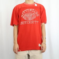 画像2: 60's Champion "WITTENBERG UNIVERSITY" レーヨンフットボールTシャツ L (2)