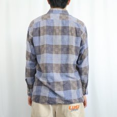 画像3: 柄織 チェック柄 コットンシャツ SIZE3 (3)