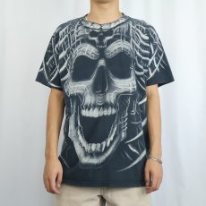 画像3: LIQUID BLUE スカル 大判プリントTシャツ L (3)