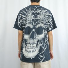 画像4: LIQUID BLUE スカル 大判プリントTシャツ L (4)