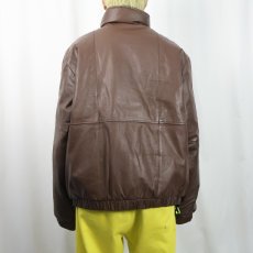 画像3: 90's〜 Eddie Bauer レザー ダウンジャケット XL (3)