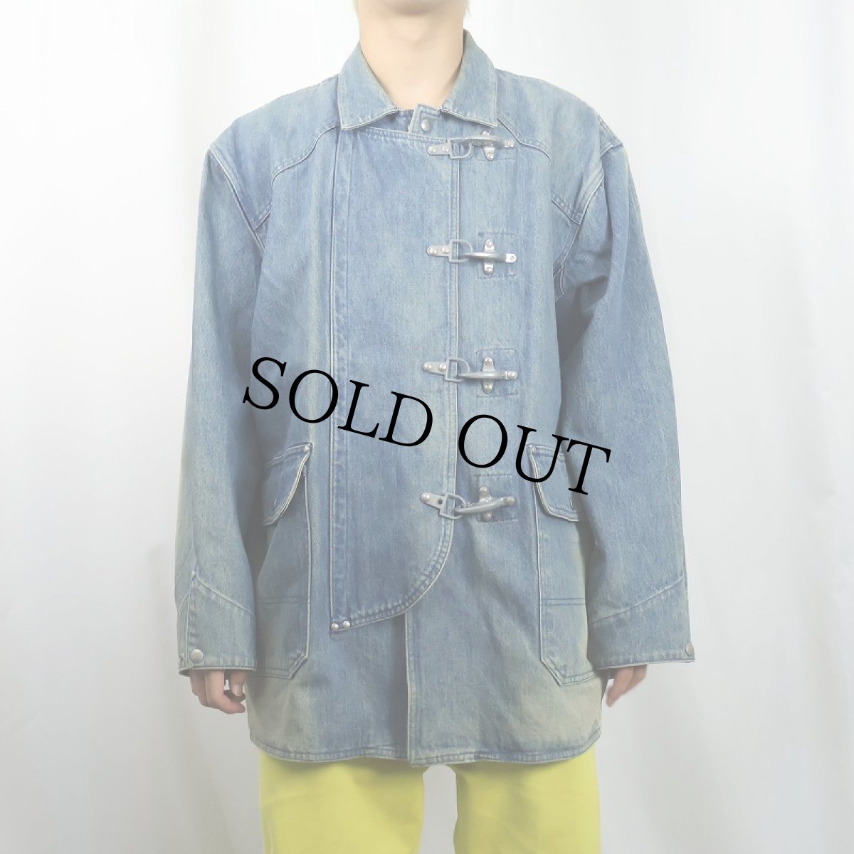 画像2: 80〜90's POLO COUTRY Ralph Lauren USA製 デニムファイヤーマンジャケット L (2)