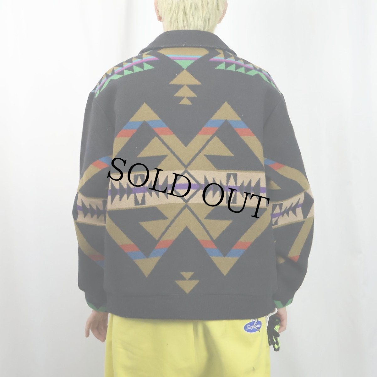 画像3: PENDLETON ネイティブ柄 メルトンウール ジャケット BLACK L (3)