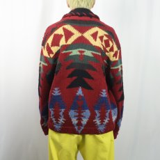 画像3: 80〜90's Ralph Lauren COUNTRY ネイティブ柄 ウールニットガウン S (3)