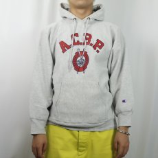 画像2: 80's Champion REVERSE WEAVE トリコタグ USA製 "A.C.B.P." プリントスウェットフーディー XL (2)
