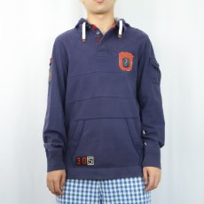 画像2: POLO Ralph Lauren "CUSTOM FIT" エルボーパッチ付き ラガーシャツ M (2)