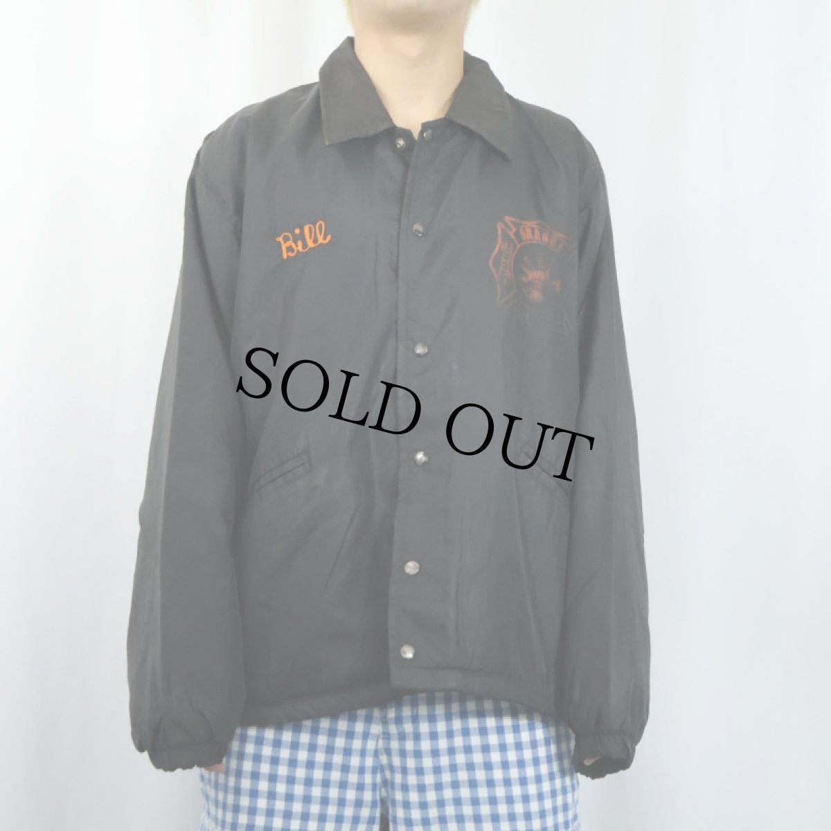 画像2: 70〜80's WEST WIND 裏ボア ナイロンコーチジャケット BLACK XL (2)