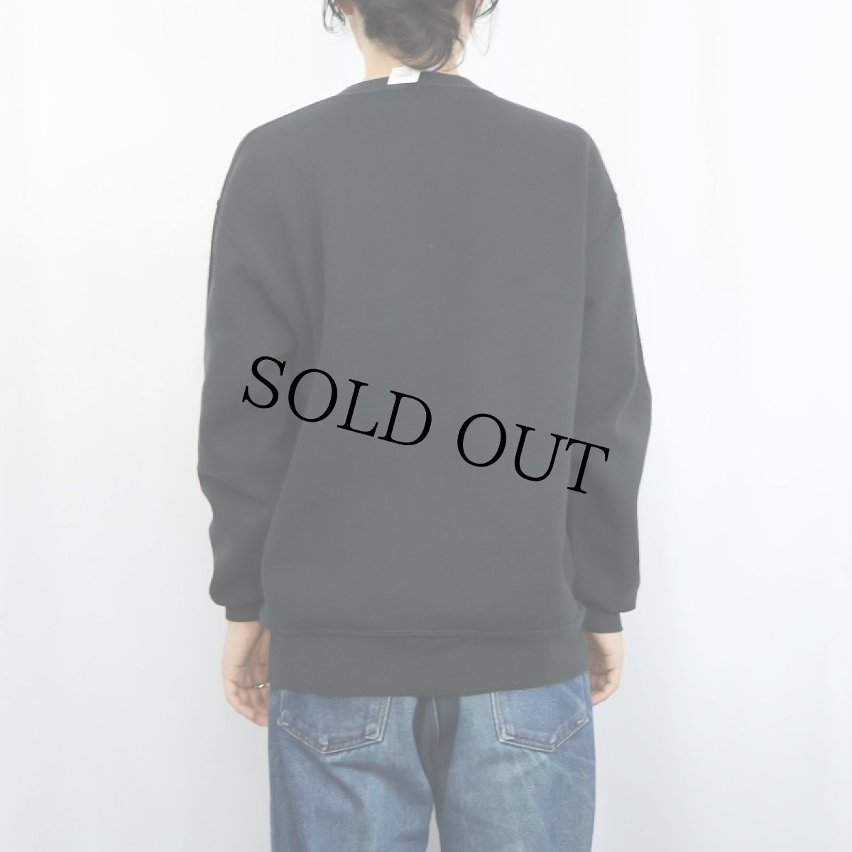 画像3: 90's RUSSELL ATHLETIC USA製 前V 無地スウェット BLACK XL (3)