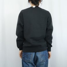 画像3: 90's RUSSELL ATHLETIC USA製 前V 無地スウェット BLACK M (3)