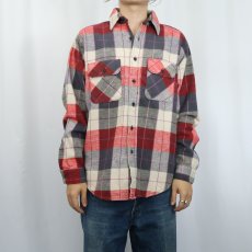 画像2: 70〜80's FIVE BROTHER USA製 チェック柄 ヘビーネルシャツ M (2)
