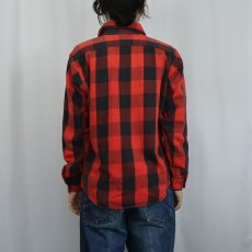 画像3: 70〜80's FIVE BROTHER USA製 バッファローチェック柄 ヘビーネルシャツ M (3)